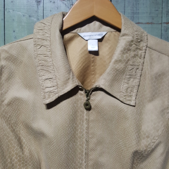 Christopher & Banks tan textured jacket - Picture 3 of 5